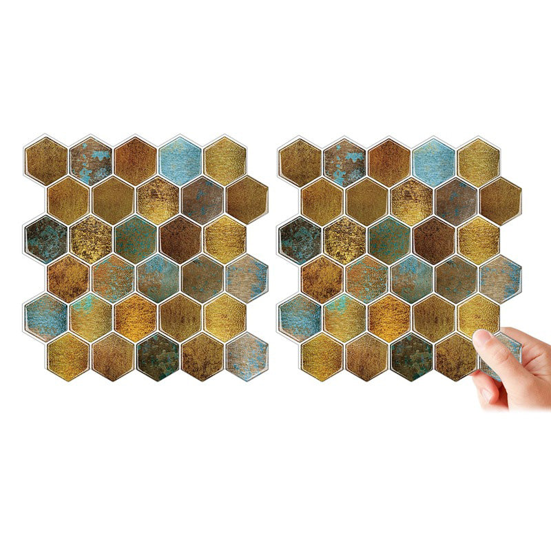 Tile-Peel & Stick Plastic Waterproof Hexagonal Tile-Peel & Stick for Shower