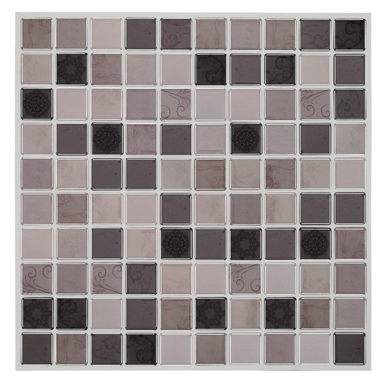 Peel and Stick Tile Mosaic Stain Resistant Square Peel and Stick Tile for Kitchen