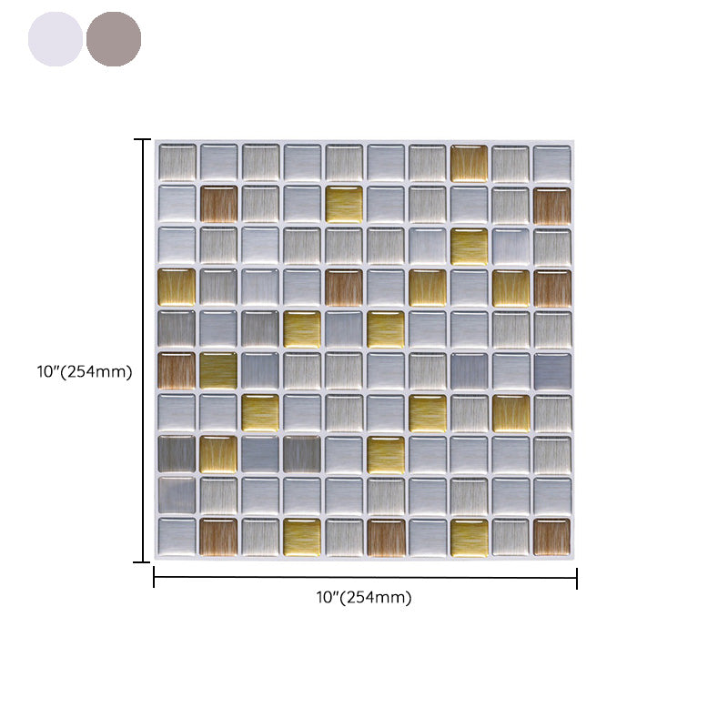 Peel and Stick Tile Mosaic Stain Resistant Square Peel and Stick Tile for Kitchen