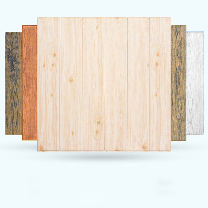 Modern Wood Paneling Smooth Wall Interior Wood Plank Set of 2