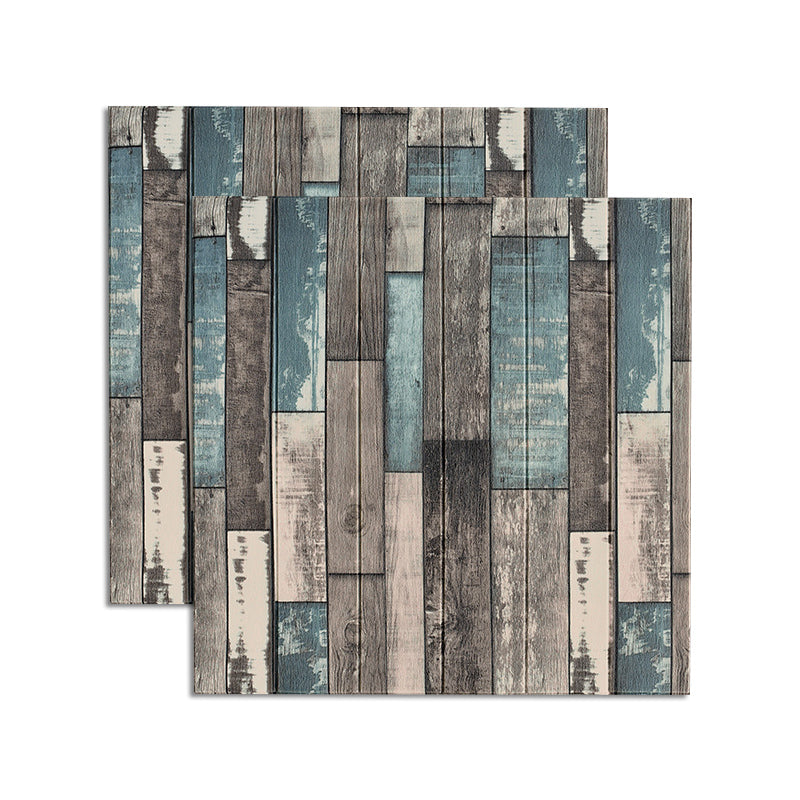 Modern Wood Paneling Smooth Wall Interior Wood Plank Set of 2