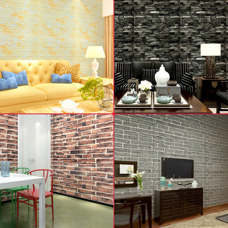 Farmhouse Wall Plank 3D Brick Bedroom and Living Room Wall Panels Set of 2