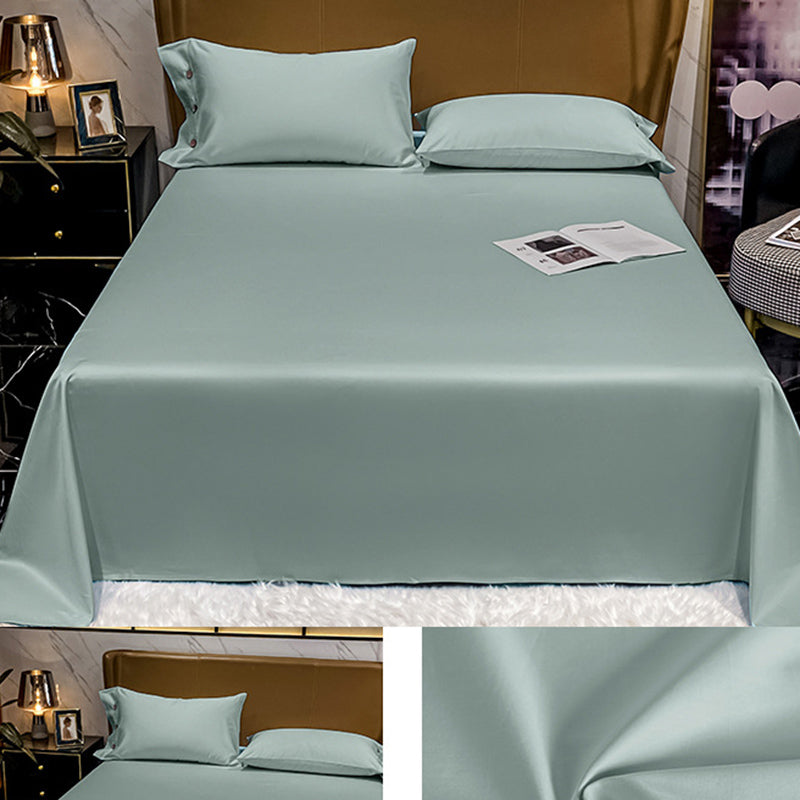 Solid Color Bed Sheet Set 1 Piece Sheet Twill Fitted Sheet Long Staple Cotton Sheet