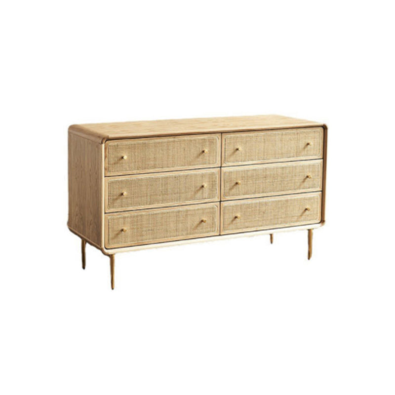 Solid Wood Buffet Table Modern Style Side Board with Drawers