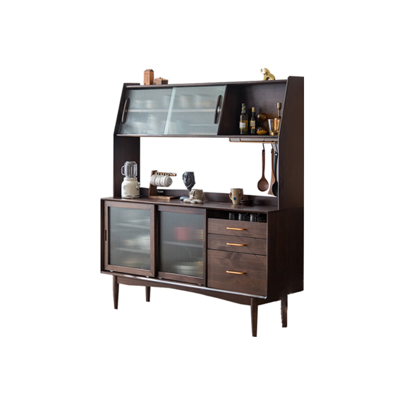 Modern Solid Wood Sideboard Buffet 3-drawer Dining Server for Home