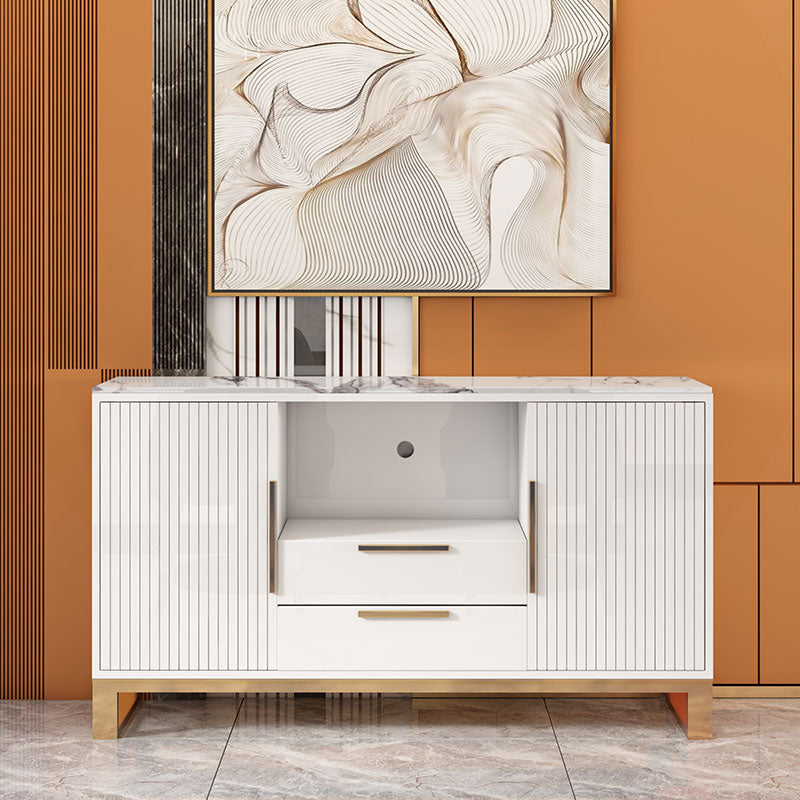 2-Door Sideboard Cabinet with Drawers Glam Buffet Sideboard for Home