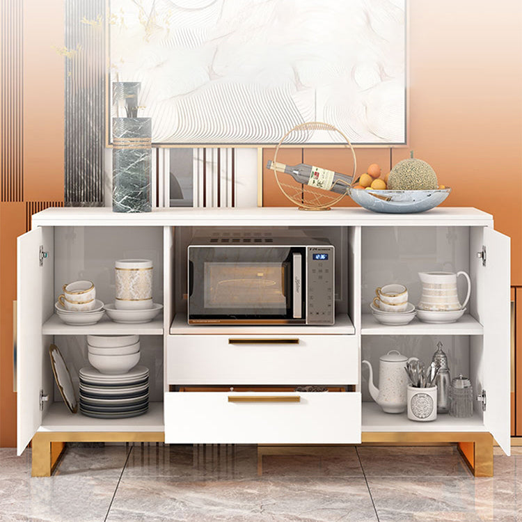 2-Door Sideboard Cabinet with Drawers Glam Buffet Sideboard for Home