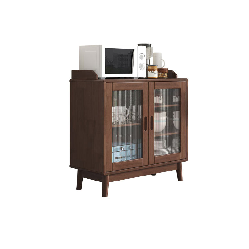 Contemporary Sideboard Buffet Rubberwood Solid Wood Dining Server