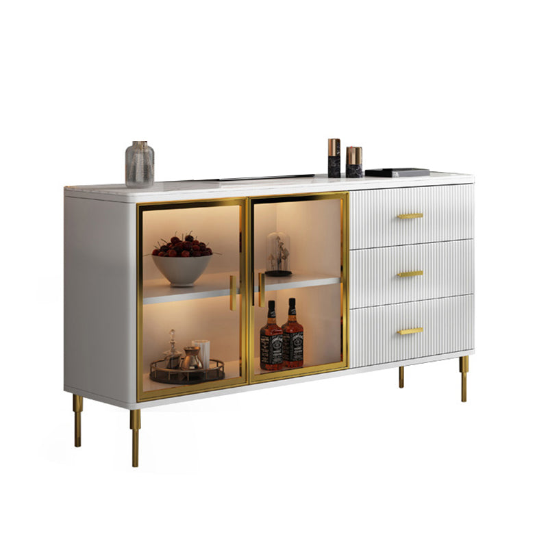 3-drawer Sideboard Cabinet with Drawers Glam Buffet Sideboard