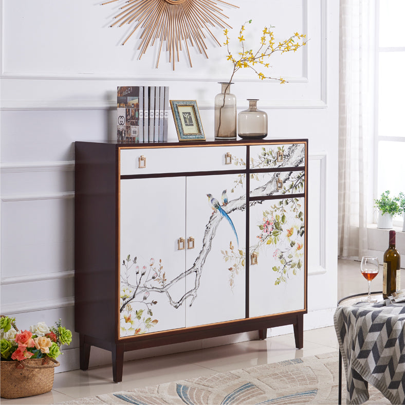 Solid Wood Sideboard Cabinet with Drawers Contemporary Sideboard Table