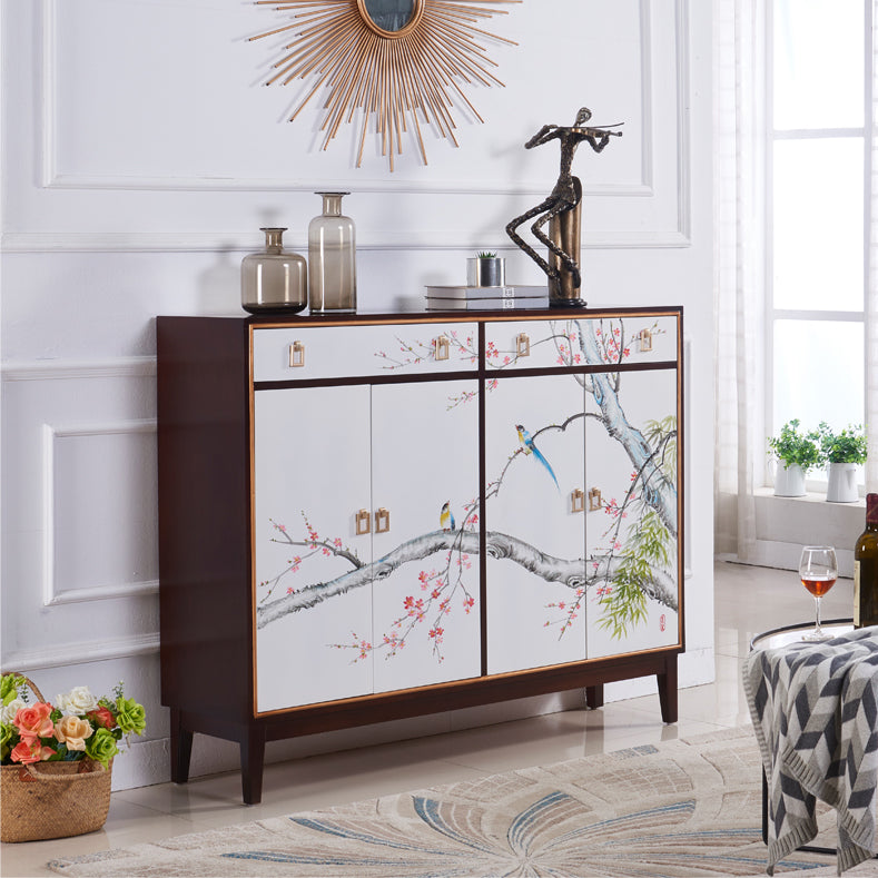 Solid Wood Sideboard Cabinet with Drawers Contemporary Sideboard Table