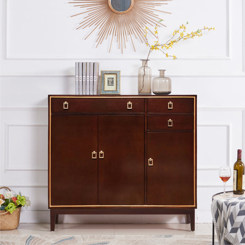 Solid Wood Sideboard Cabinet with Drawers Contemporary Sideboard Table