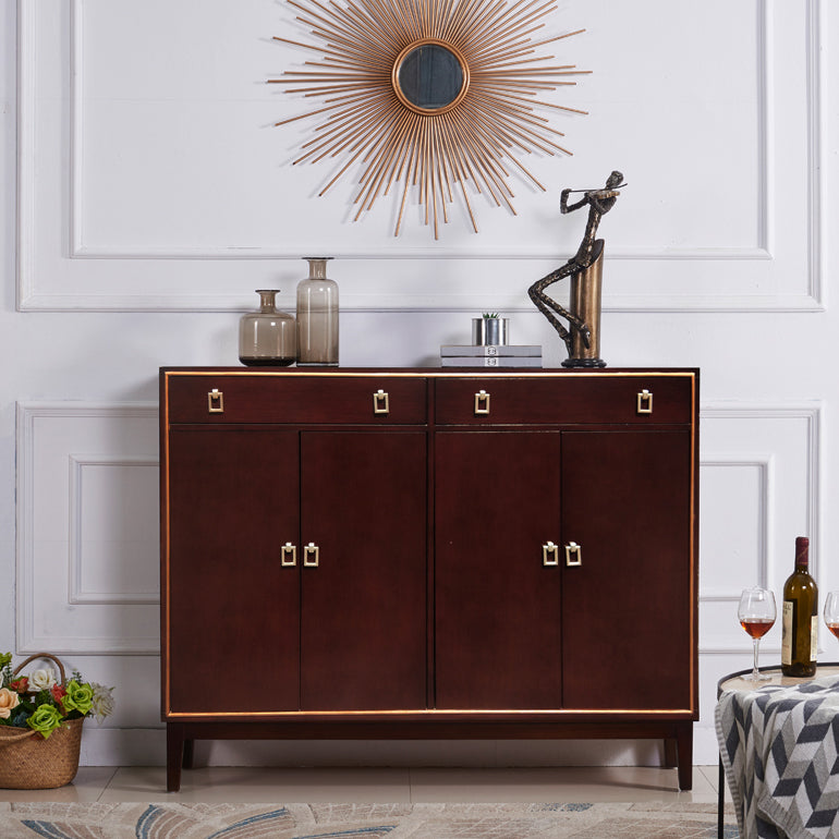 Solid Wood Sideboard Cabinet with Drawers Contemporary Sideboard Table