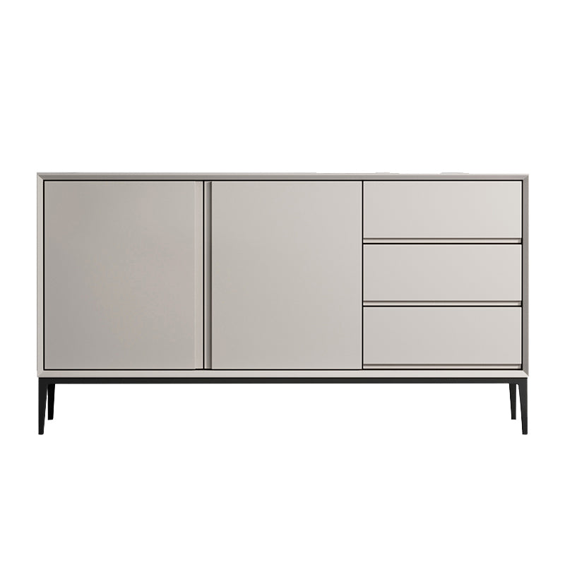 Modern Buffet Sideboard with Drawers Stone and Wood Buffet Server