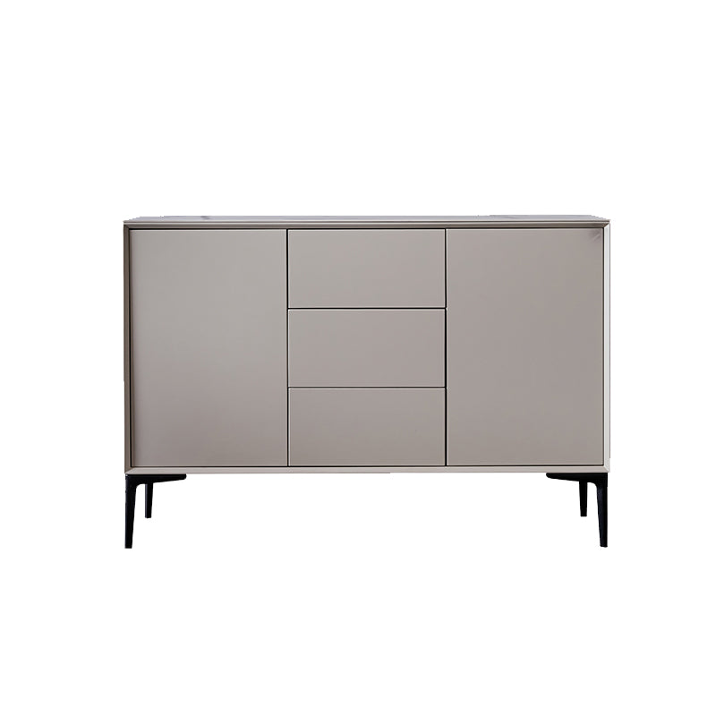 Contemporary Buffet Server with Drawers Stone and Wood Dining Server