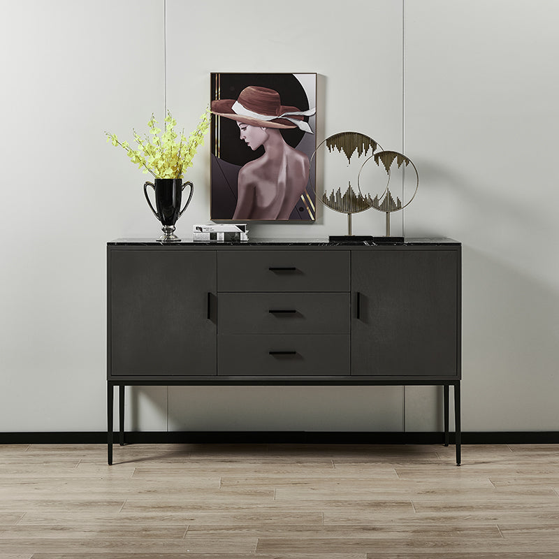 Modern Gray Buffet Sideboard Wood Buffet Server for Dining Room