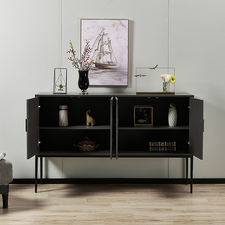 Modern Gray Buffet Sideboard Wood Buffet Server for Dining Room