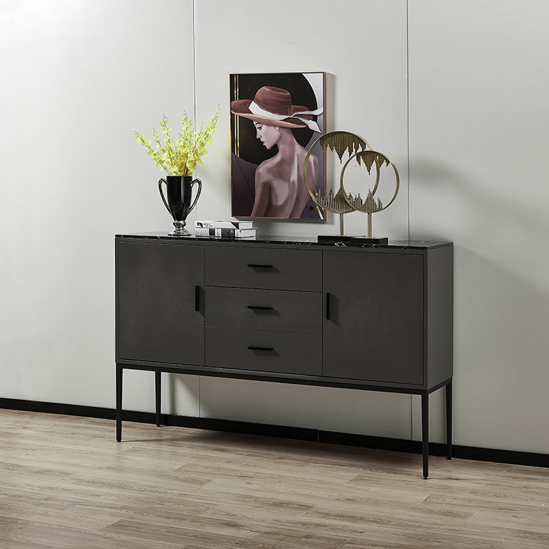 Modern Gray Buffet Sideboard Wood Buffet Server for Dining Room