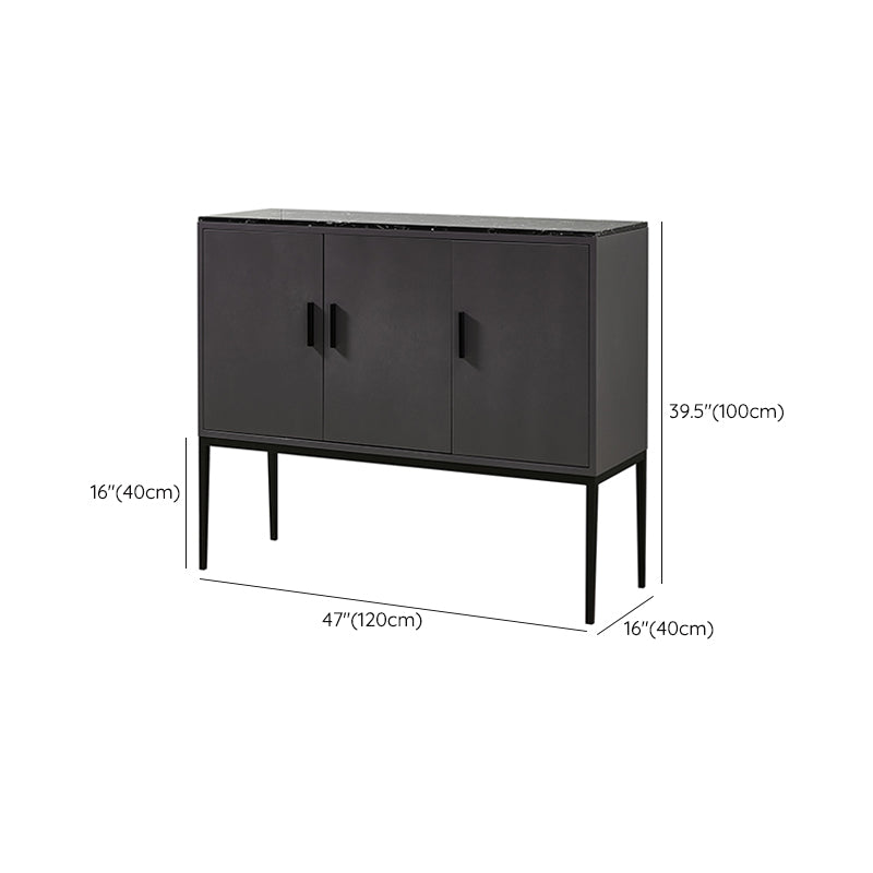 Modern Gray Buffet Sideboard Wood Buffet Server for Dining Room