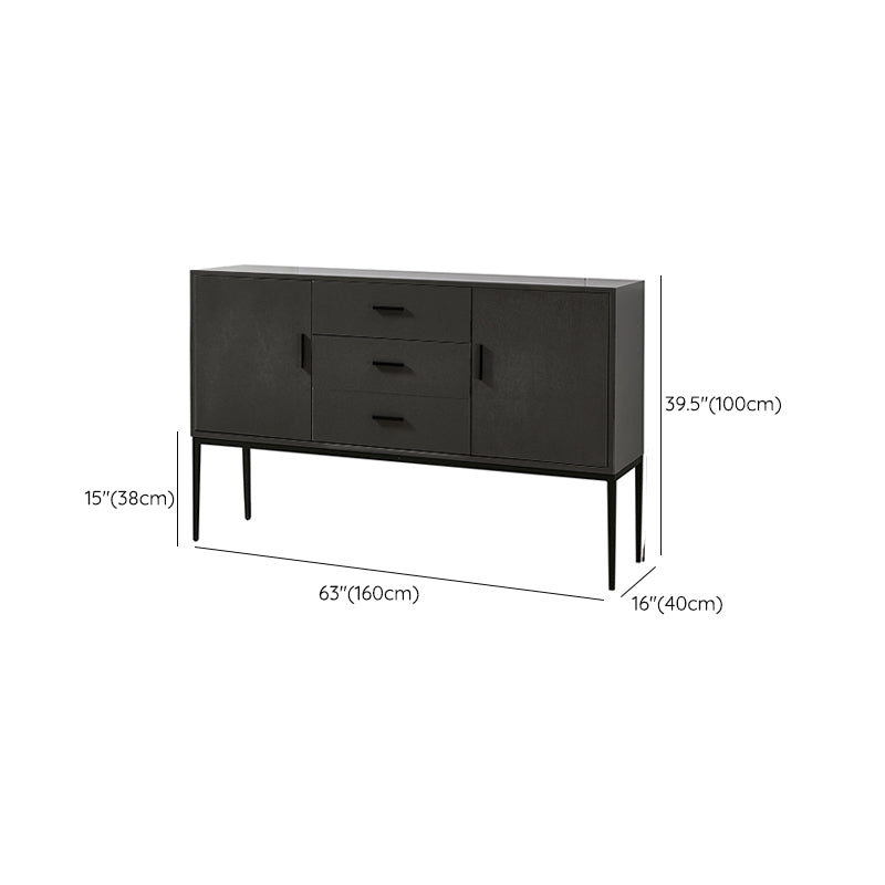 Modern Gray Buffet Sideboard Wood Buffet Server for Dining Room