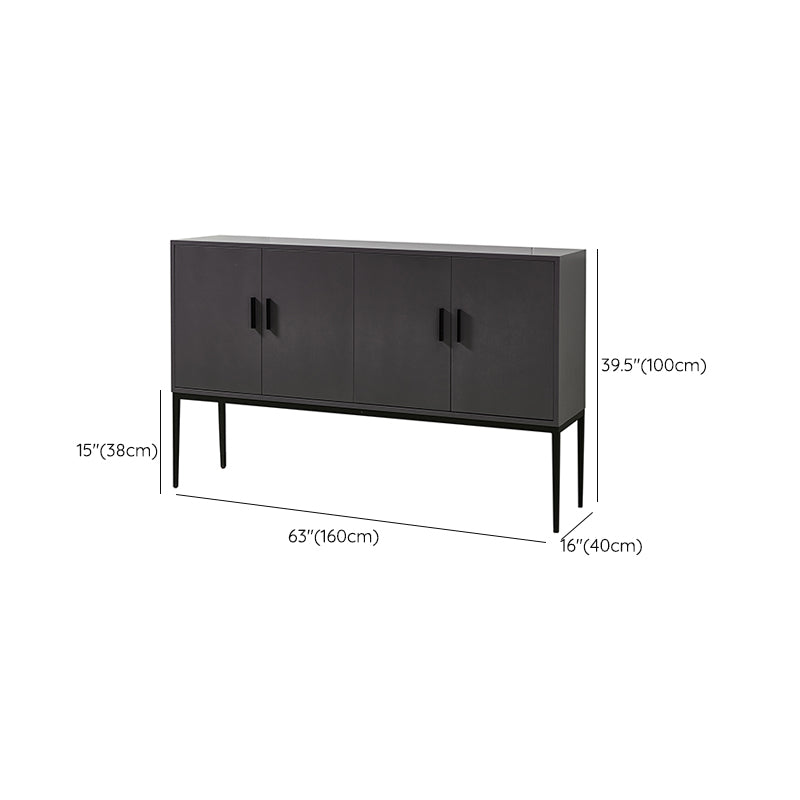 Modern Gray Buffet Sideboard Wood Buffet Server for Dining Room