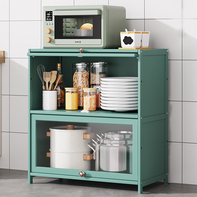 Green Bamboo Kitchen Server Modern Dining Server for Living Room