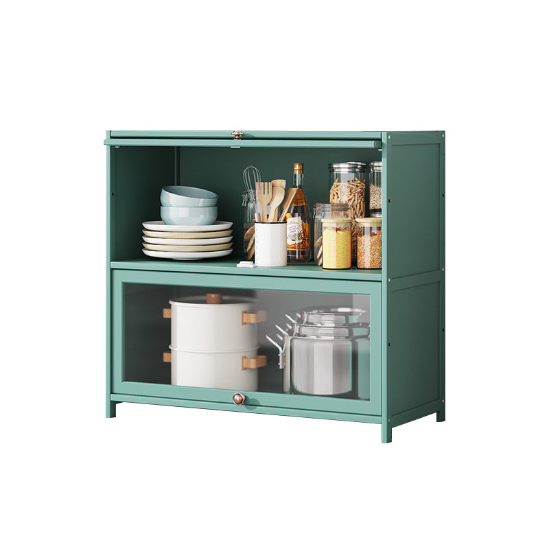 Green Bamboo Kitchen Server Modern Dining Server for Living Room