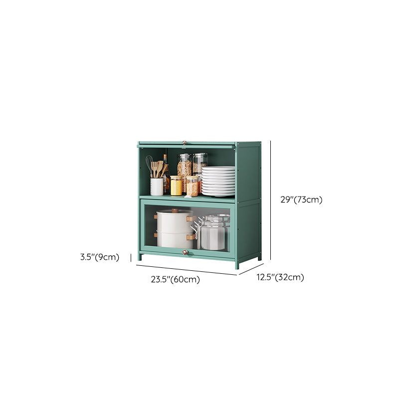 Green Bamboo Kitchen Server Modern Dining Server for Living Room