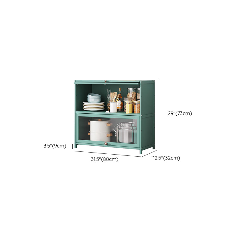 Green Bamboo Kitchen Server Modern Dining Server for Living Room