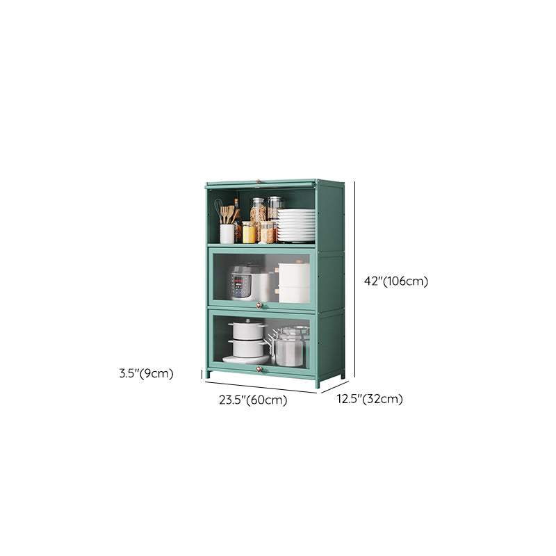 Green Bamboo Kitchen Server Modern Dining Server for Living Room