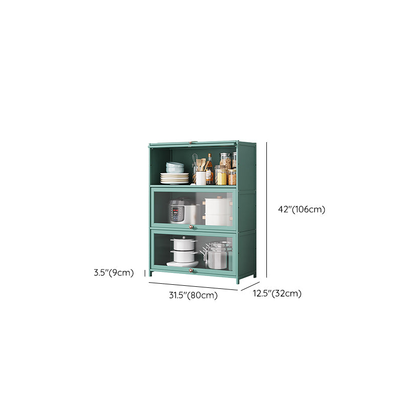 Green Bamboo Kitchen Server Modern Dining Server for Living Room