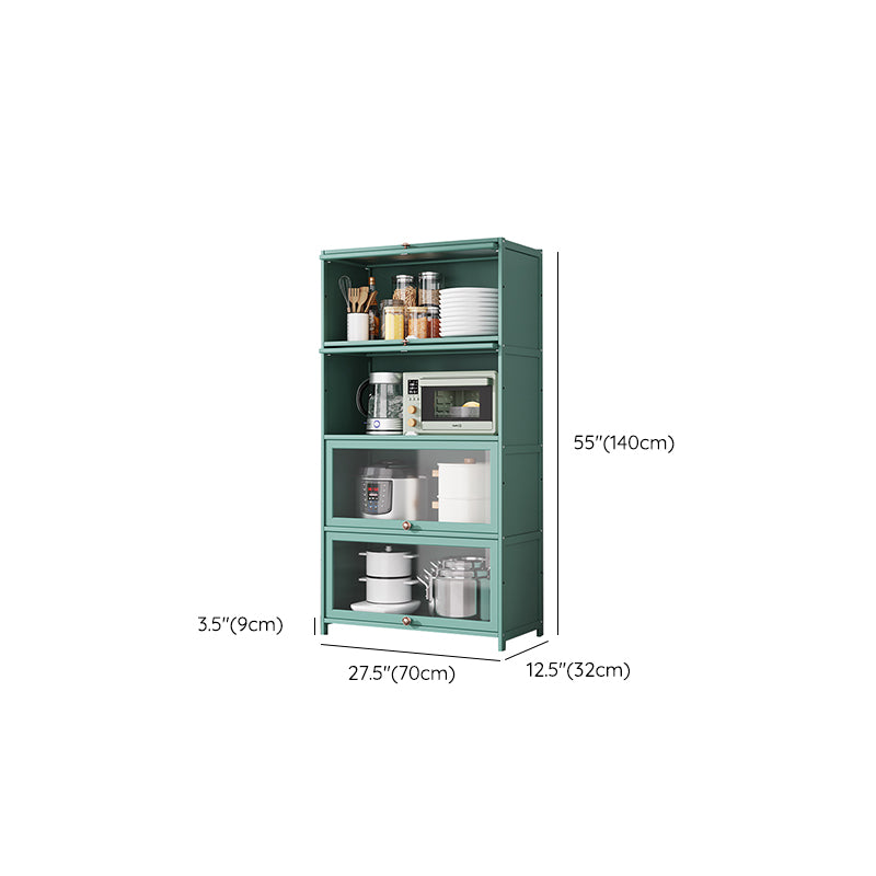 Green Bamboo Kitchen Server Modern Dining Server for Living Room