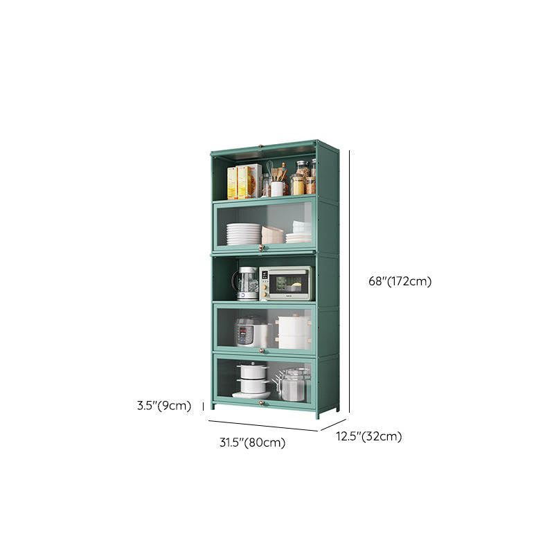 Green Bamboo Kitchen Server Modern Dining Server for Living Room