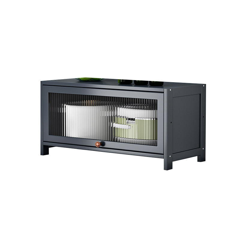 Gray Bamboo Kitchen Server Modern Dining Server for Living Room