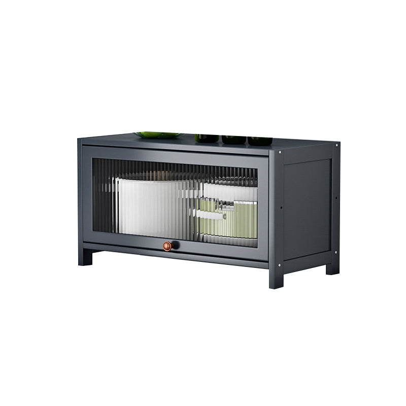 Gray Bamboo Kitchen Server Modern Dining Server for Living Room