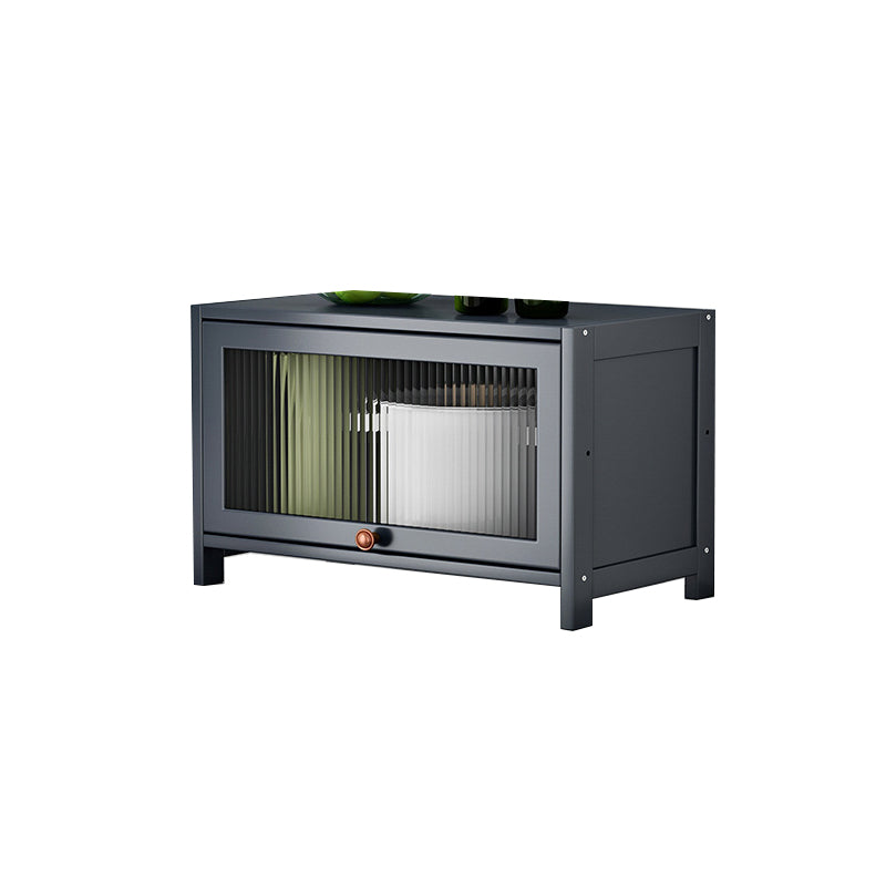 Gray Bamboo Kitchen Server Modern Dining Server for Living Room