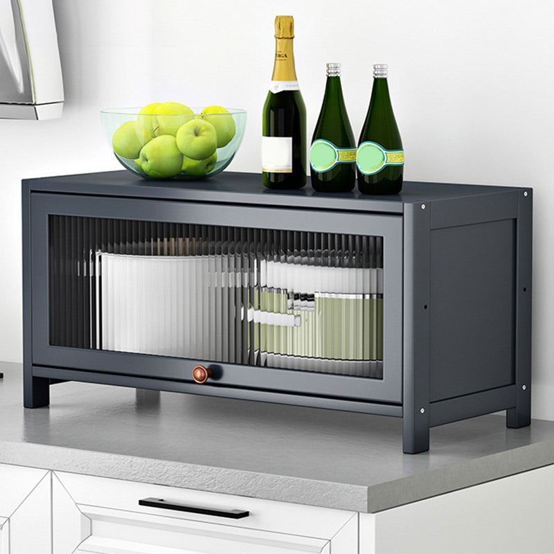 Gray Bamboo Kitchen Server Modern Dining Server for Living Room