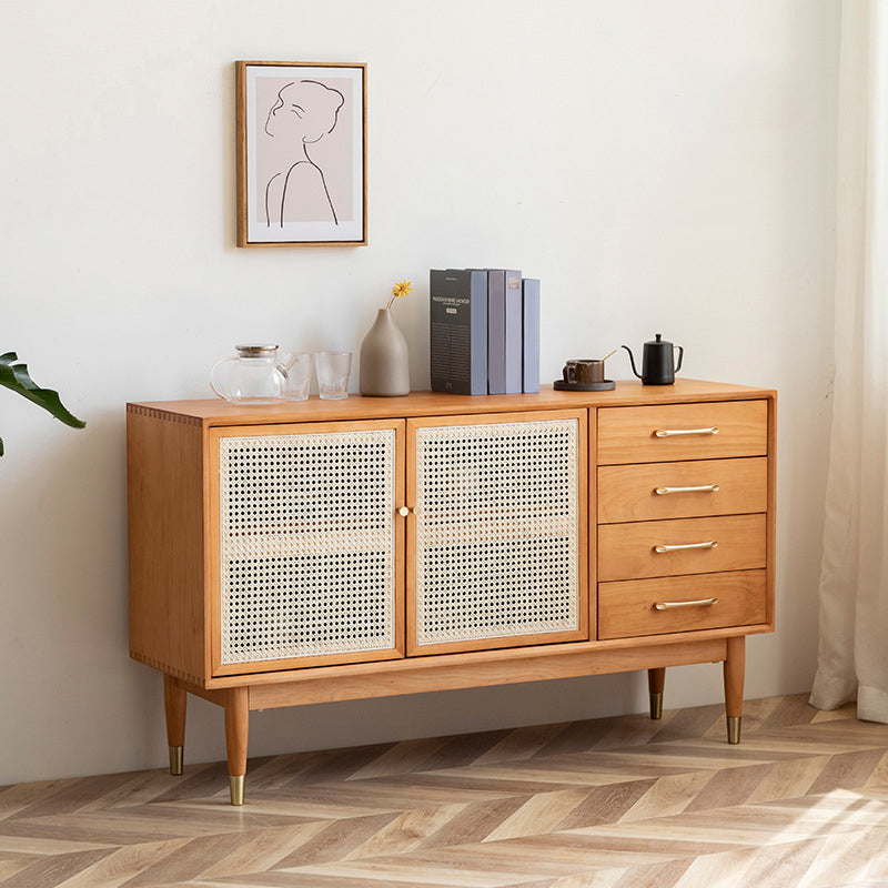 Contemporary Sideboard Cabinet Solid Wood Sideboard Table 55.12 "L x 15.75 "W x 31.50 "H