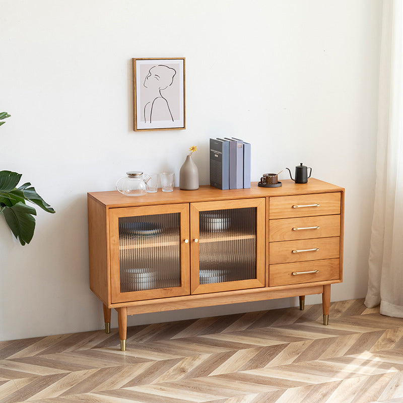 Contemporary Sideboard Cabinet Solid Wood Sideboard Table 55.12 "L x 15.75 "W x 31.50 "H