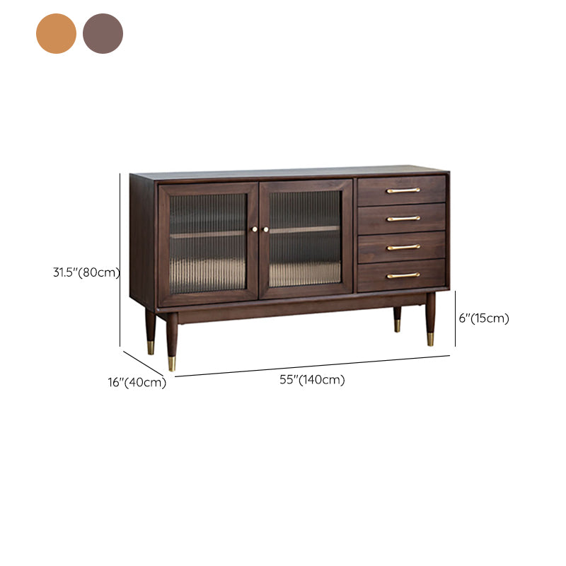 Contemporary Sideboard Cabinet Solid Wood Sideboard Table 55.12 "L x 15.75 "W x 31.50 "H