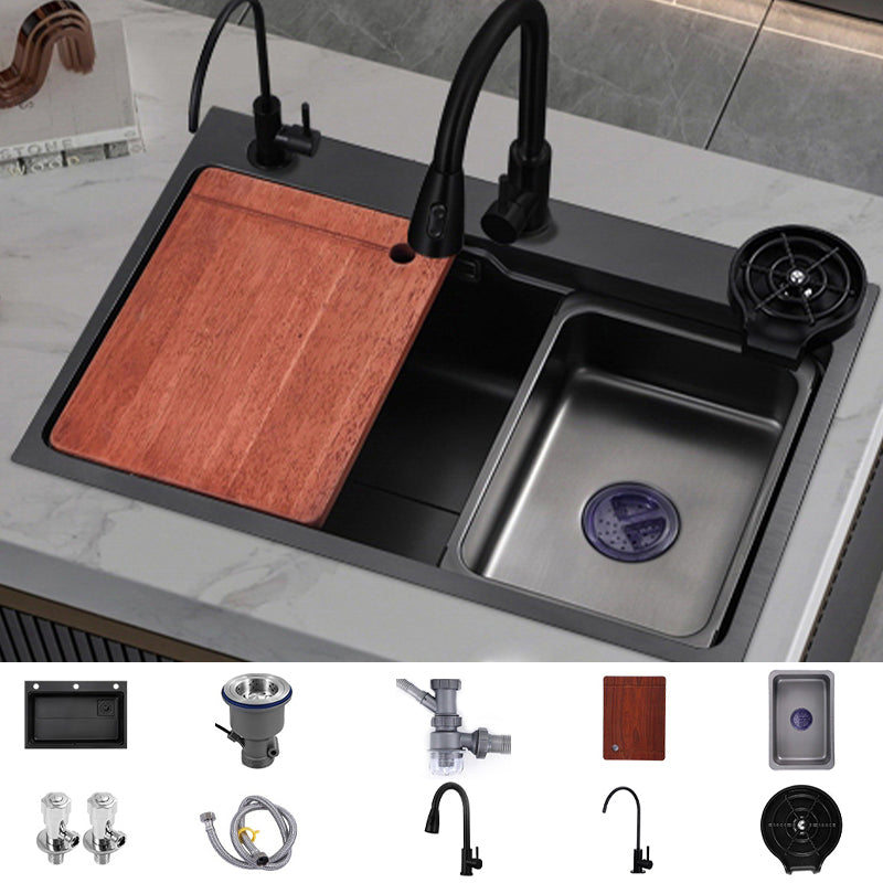 Stainless Steel Kitchen Sink Modern Style Rectangle Shape Kitchen Sink