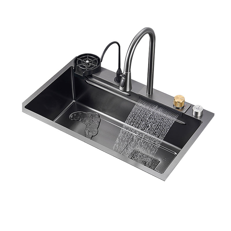 Stainless Steel Kitchen Sink Modern Style Rectangle Shape Kitchen Sink