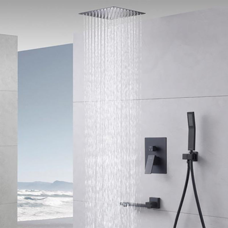 Shower Trim Square Massage Jet Rain Wall Mounted Shower System