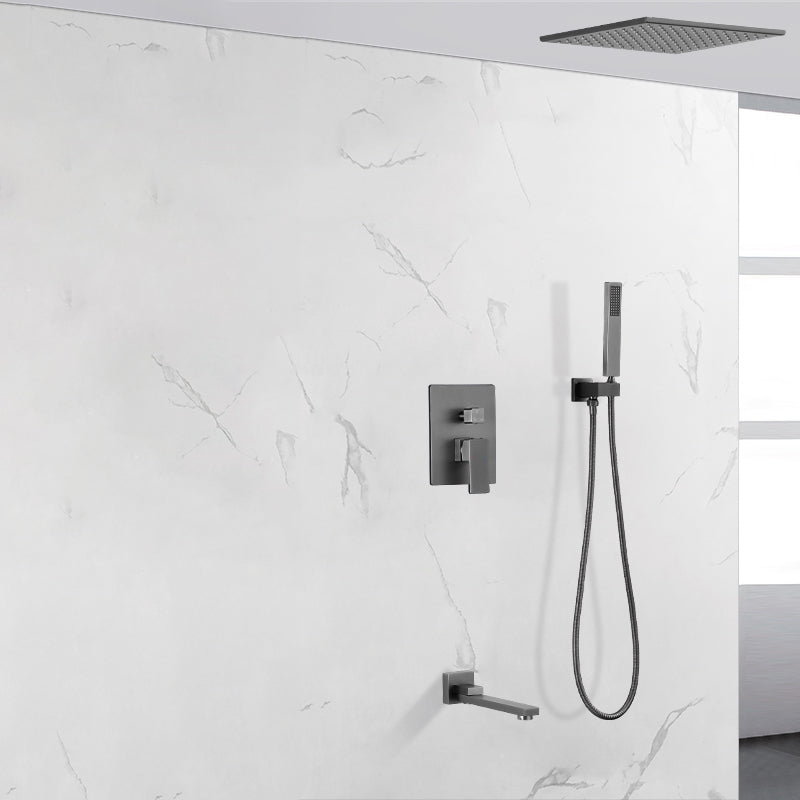 Shower Trim Square Massage Jet Rain Wall Mounted Shower System