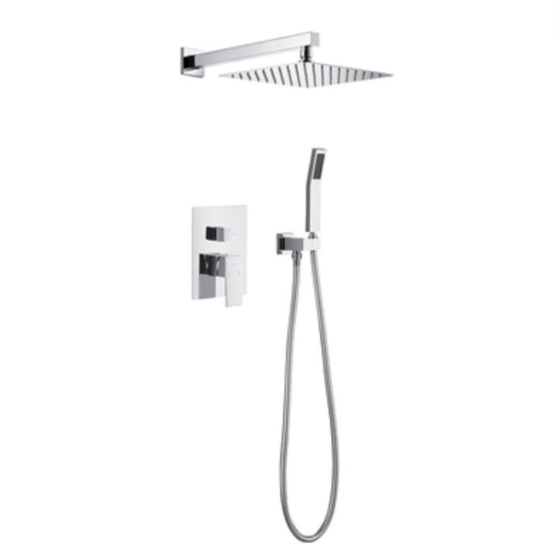 Shower Trim Square Massage Jet Rain Wall Mounted Shower System