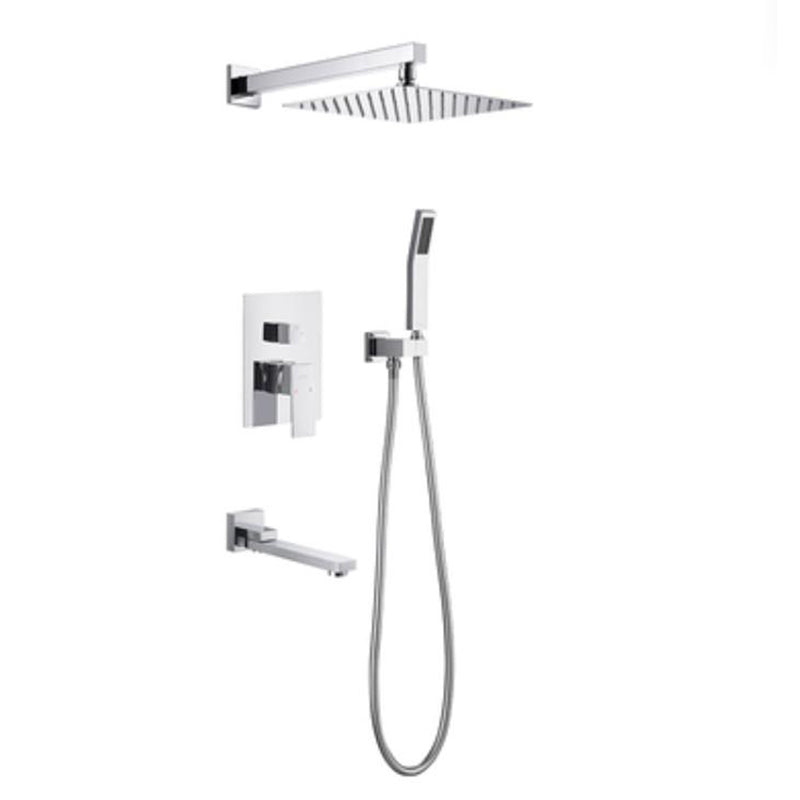 Shower Trim Square Massage Jet Rain Wall Mounted Shower System