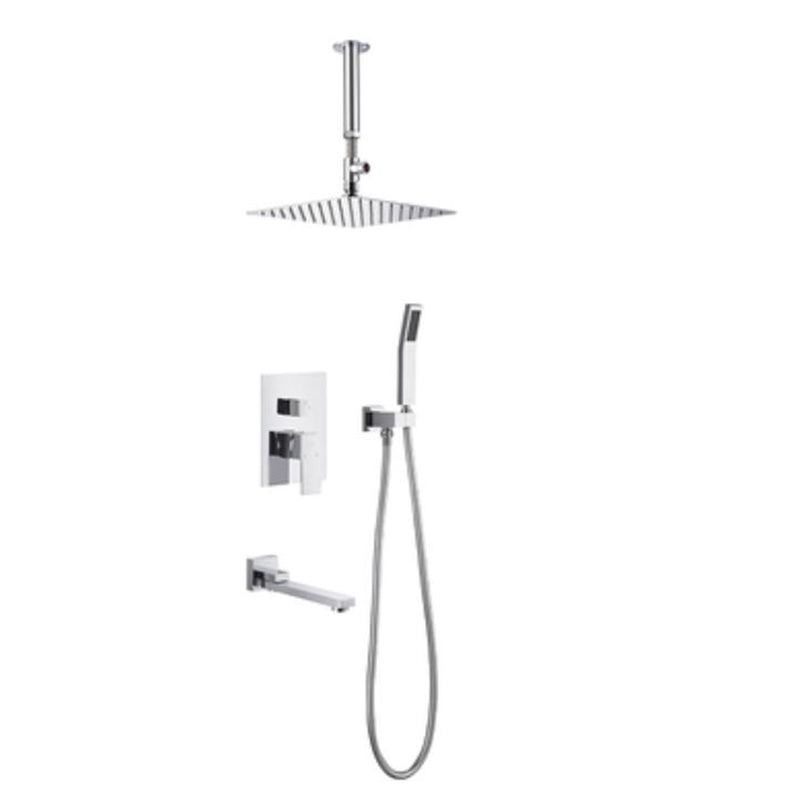 Shower Trim Square Massage Jet Rain Wall Mounted Shower System