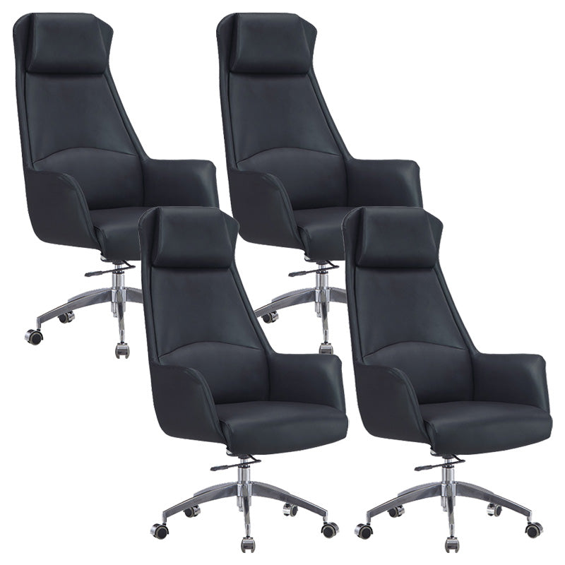 Modern Leather Managers Chair Adjustable Lumbar Support Executive Chair for Office