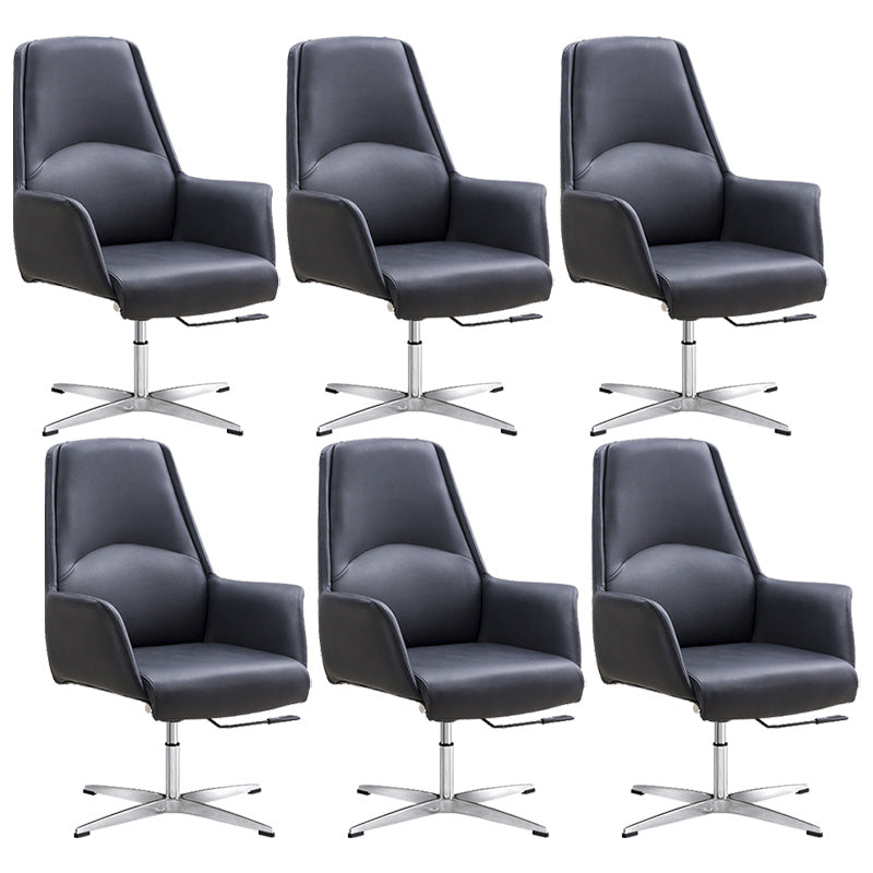 Modern Leather Managers Chair Adjustable Lumbar Support Executive Chair for Office