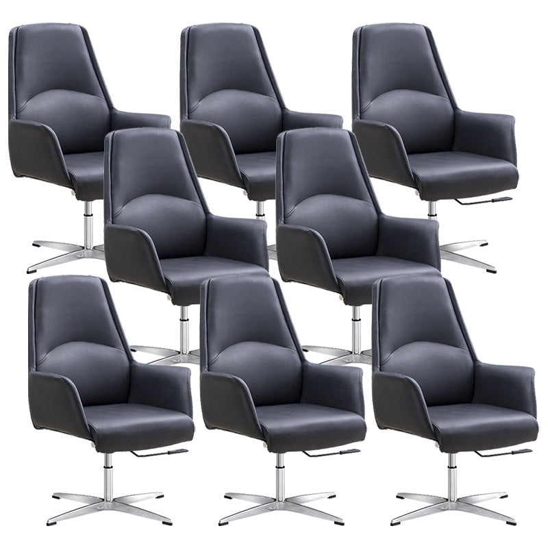 Modern Leather Managers Chair Adjustable Lumbar Support Executive Chair for Office